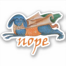 Luttrell Psalter "Nope" Vinyl Sticker