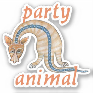 Adesivo Luttrell Psalter "Party Animal" Vinyl Sticker