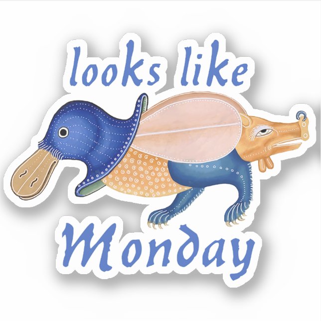 Adesivo Luttrell Psalter Segunda-feira Vinyl Sticker (Frente)