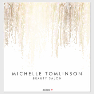 Adesivo Luxe Faux Dourado Confetti Rain Beauty Salon