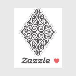 Adesivo Luxury Vintage Floral Frame Decorative Art