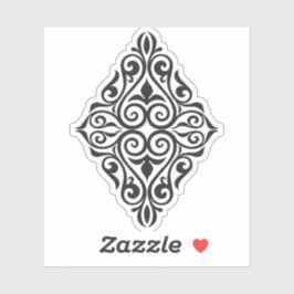 Adesivo Luxury Vintage Floral Frame Decorative Art