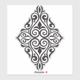 Adesivo Luxury Vintage Floral Frame Decorative Art