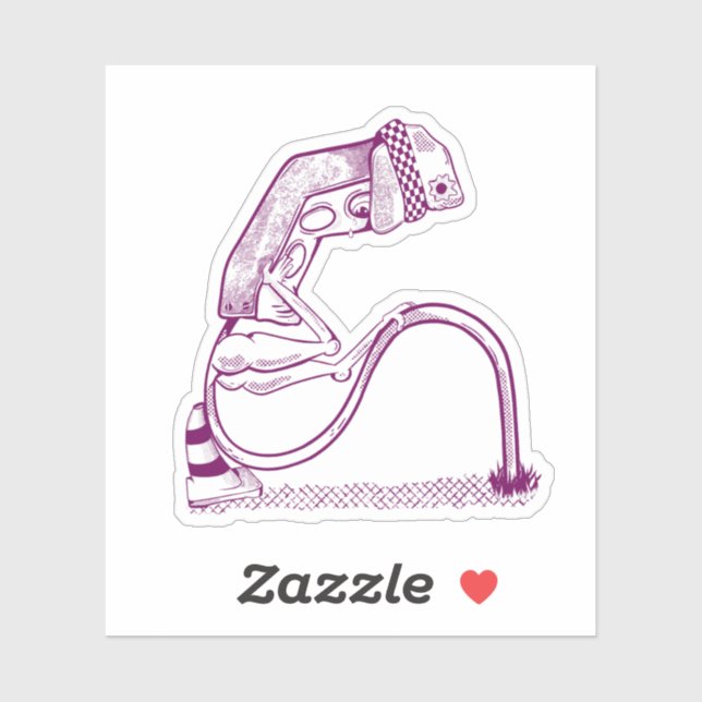 Adesivo Luz de trânsito triste (Folha)