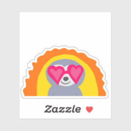 Adesivo Luz do sol com óculos do sol