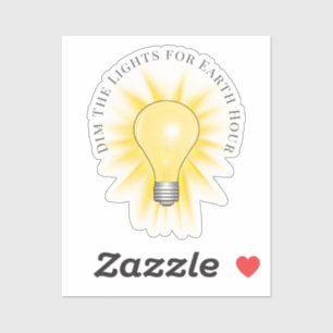 Adesivo Luz Esmaecida A Luz Da Hora Da Terra