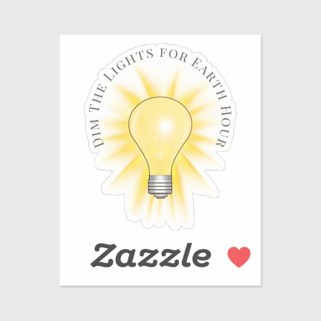 Adesivo Luz Esmaecida A Luz Da Hora Da Terra (Folha)