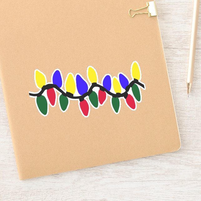 Adesivo Luzes de Natal Festivas (Notebook)