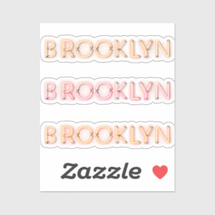 Adesivo Luzes de Neon Brilhantes Brooklyn x3