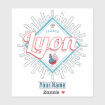 Lyon França retro rooster vintage souvenir