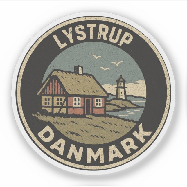 Adesivo Lystrup, Dinamarca Danmark (Frente)