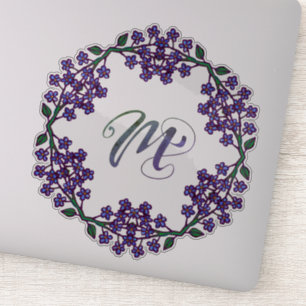 Adesivo M Flores Iniciais Únicas e Bizarre Boho Bonito