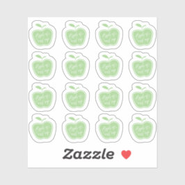 Adesivo Maçã Branca e Verde Simples do Nosso Olho