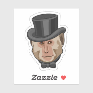 Adesivo Macaco com Cilindro