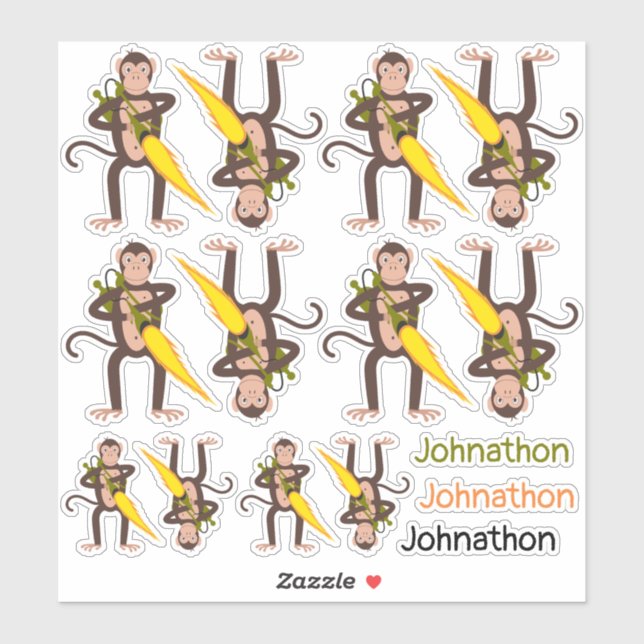 Adesivo Macaco com lança-chamas (Folha)