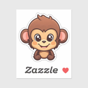 Adesivo Macaco de animação