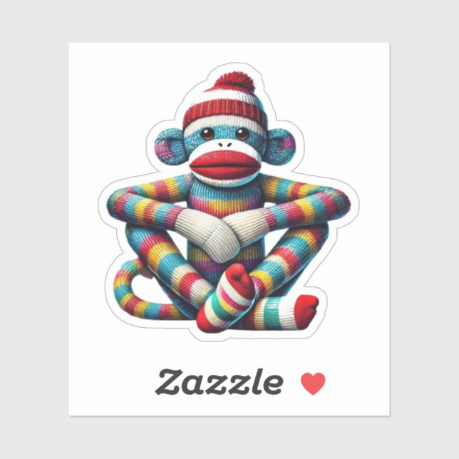 Adesivo Macaco Sock (Folha)