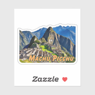 Adesivo Machu Picchu Peru Watercolor