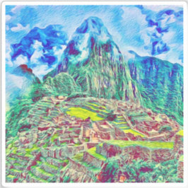 Adesivo Machu Picchu Vinil Sticker