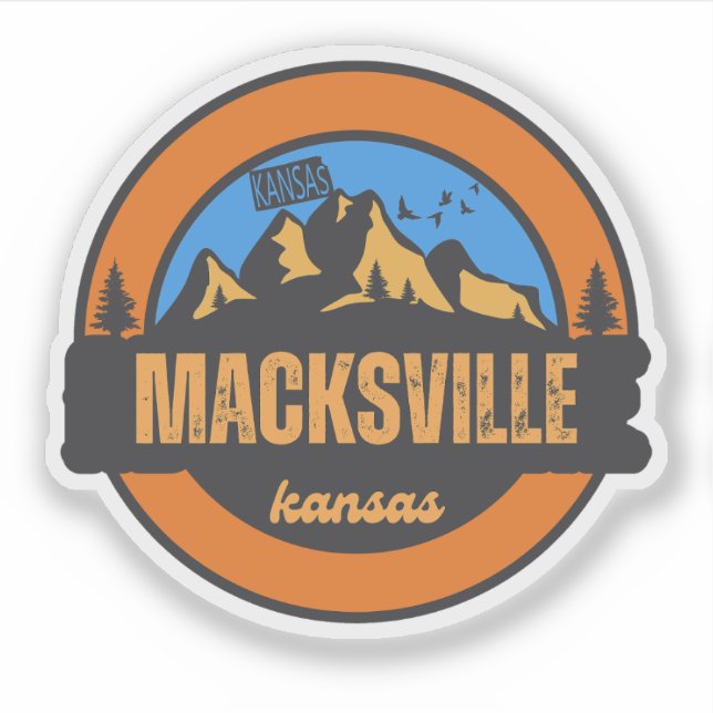 Adesivo Macksville, Kansas (Frente)