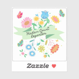 Adesivo Madame Court Reporter Primavera Floral Sticker