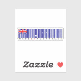 Adesivo Made in Australia Barcode Flag Sticker