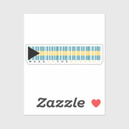 Adesivo Made in Bahamas Barcode Flag