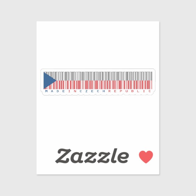 Adesivo Made in Czech Republic Barcode Flag (Folha)