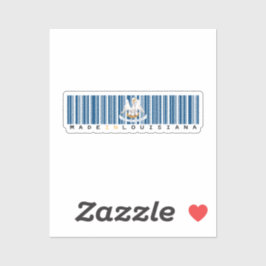 Adesivo Made in Louisiana Barcode Flag Sticker - Estado