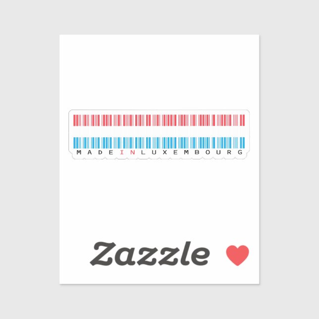 Adesivo Made in Luxembourg Barcode Flag (Folha)
