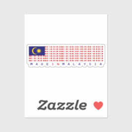 Adesivo Made in Malaysia Barcode Flag Sticker
