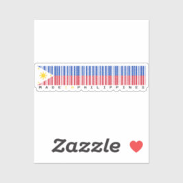 Adesivo Made in Philippines Barcode Flag Design