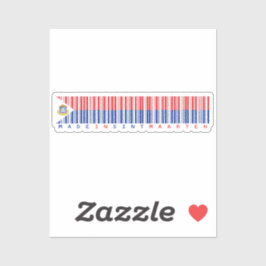 Adesivo Made in Sint Maarten Barcode Flag