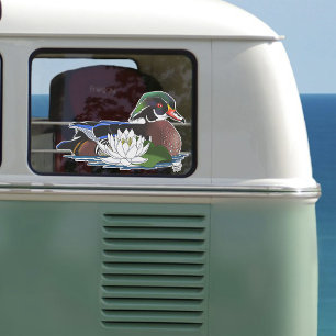 Adesivo Madeira Pato Água Lily