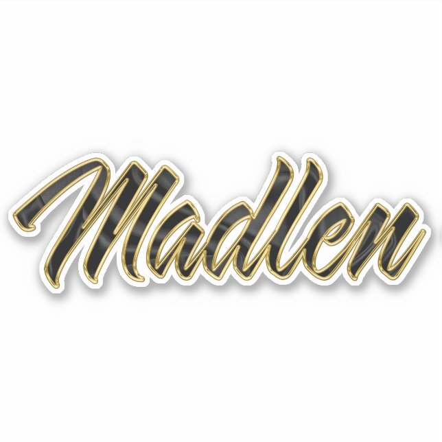 Adesivo Madlen black gold Lettering Aufkleber Sticker (Frente)