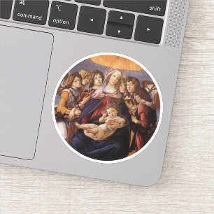 Adesivo Madona e Menino com Anjos por Sandro Botticelli