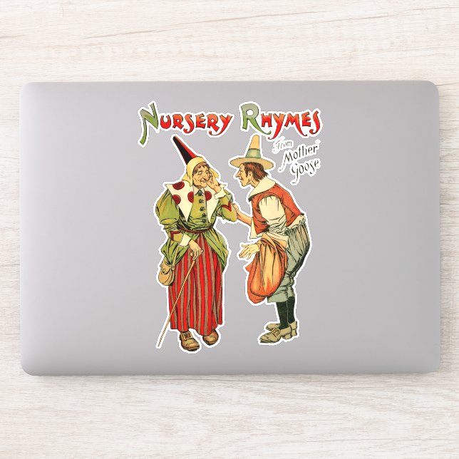 Adesivo Madre Goose Velho Enfermeiro Rhymes Arte (Computador)