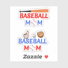 Adesivo Madre Presente, Baseball Mãe Stickers