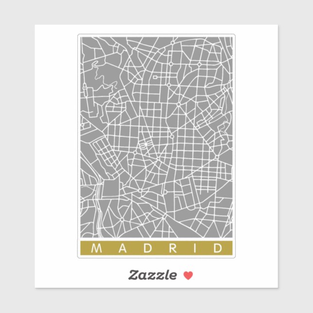 Adesivo Madrid map (Folha)