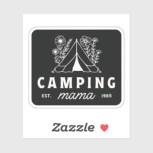 Adesivo Mãe camping mãe campista mãe mãe caprichosa preta