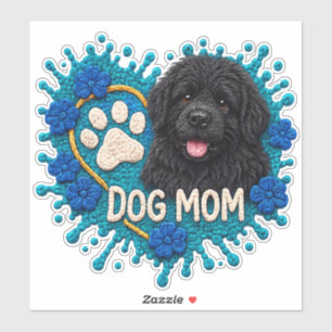Adesivo Mãe de Cachorro (Newfie) Tricô