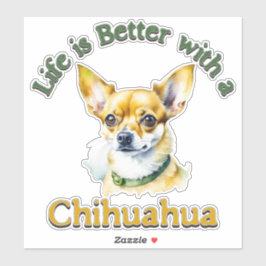 Adesivo Mãe de cão Chihuahua, presente de pai de cão, auto