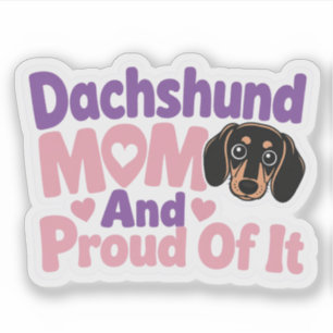Adesivo Mãe de Dachshund e Orgulhosa Disso