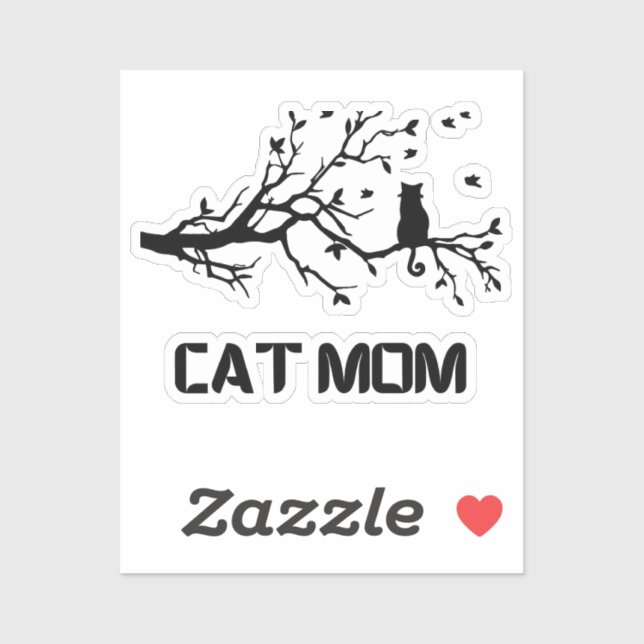 Adesivo "Mãe de Gato Puramente Orgulhosa (Folha)