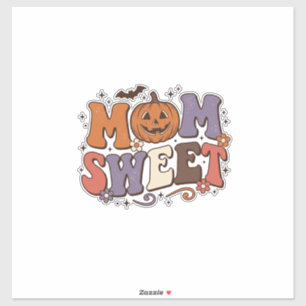 Adesivo Mãe de Halloween Abóbora Doce Camisa Vintage Desig