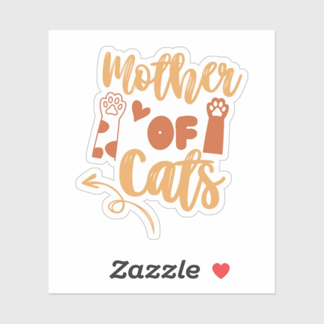 Adesivo Mãe dos Gatos (Folha)