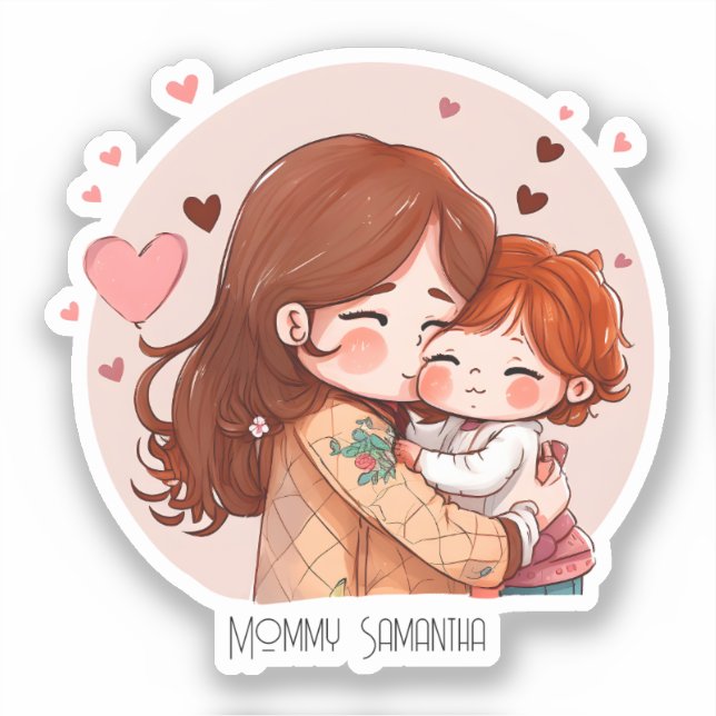 Adesivo Mãe e Filha Adoráveis (14) (Frente)