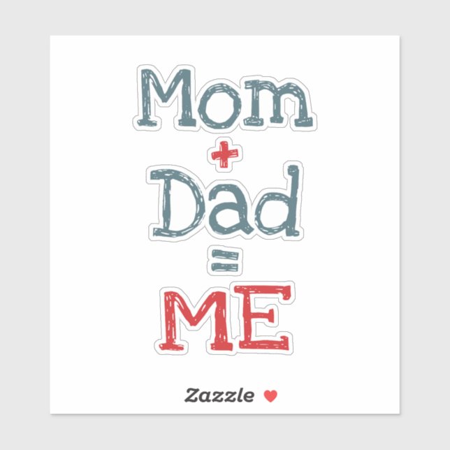 Adesivo Mãe e Pai sou eu (Folha)