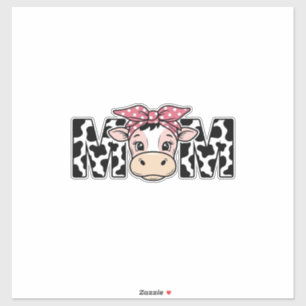 Adesivo Mãe Vaca Fofa Arco Design Gráfico_1