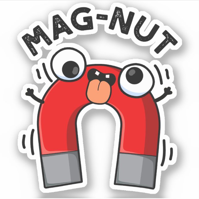 Adesivo Mag-nut Funny Magnet Pun (Frente)